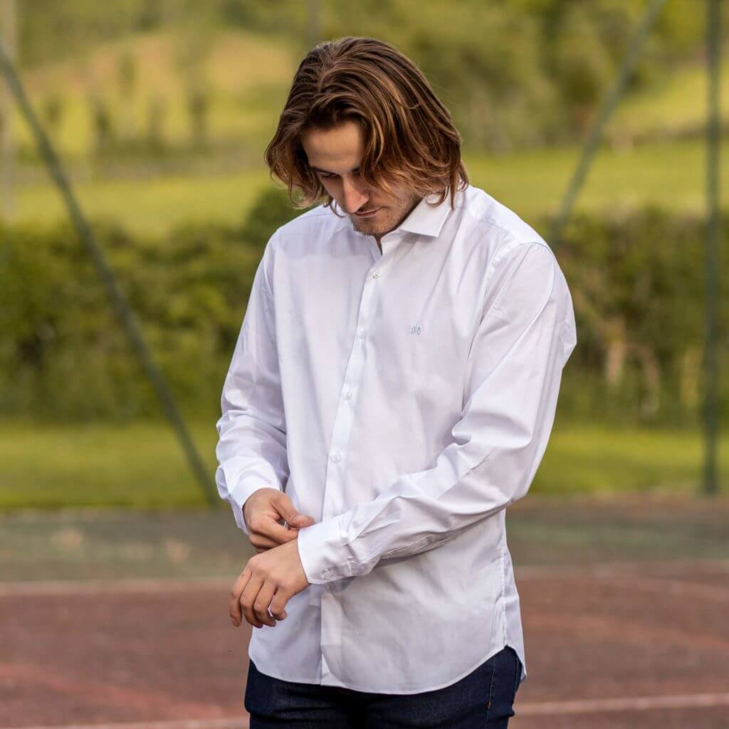 Chemise De Tournoi Homme ANIMO ASCIA – Blanche, Taille 46 (Neuf)